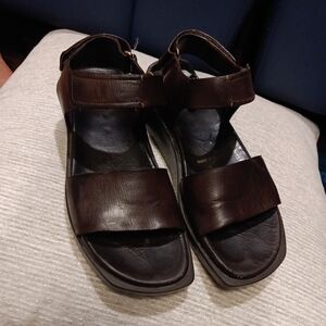 Prada Leather Sandals Adjustable Ankle Straps Y2K Women's Size 36.5 Usa 6.5
